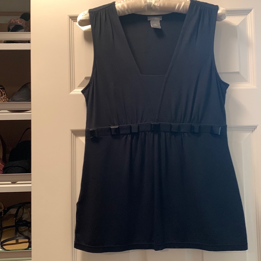 Ann Taylor Black V-Neck Tank